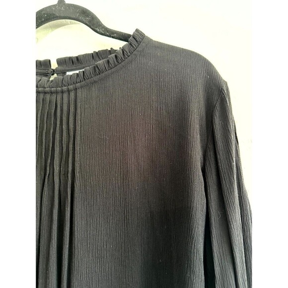 Time and Tru Embroidered Boho Top Women's Size XL Black Bell Long Sleeve - Picture 3 of 16